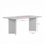 Τραπέζι Linza Megapap χρώμα honey oak 180x90x75εκ.