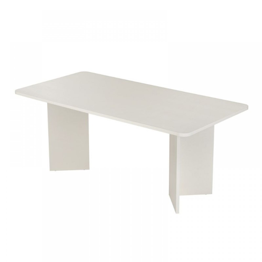 Τραπέζι Linza Megapap χρώμα λευκό 180x90x75εκ.