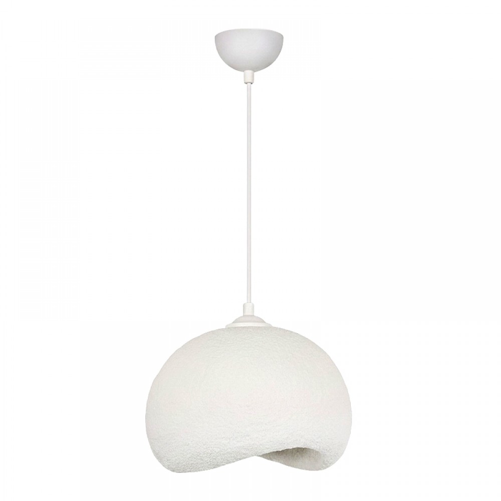 Φωτιστικό οροφής Yontu Megapap E27 fiberglass μονόφωτο χρώμα λευκό 34x29x120εκ.