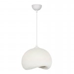 Φωτιστικό οροφής Yontu Megapap E27 fiberglass μονόφωτο χρώμα λευκό 34x29x120εκ.