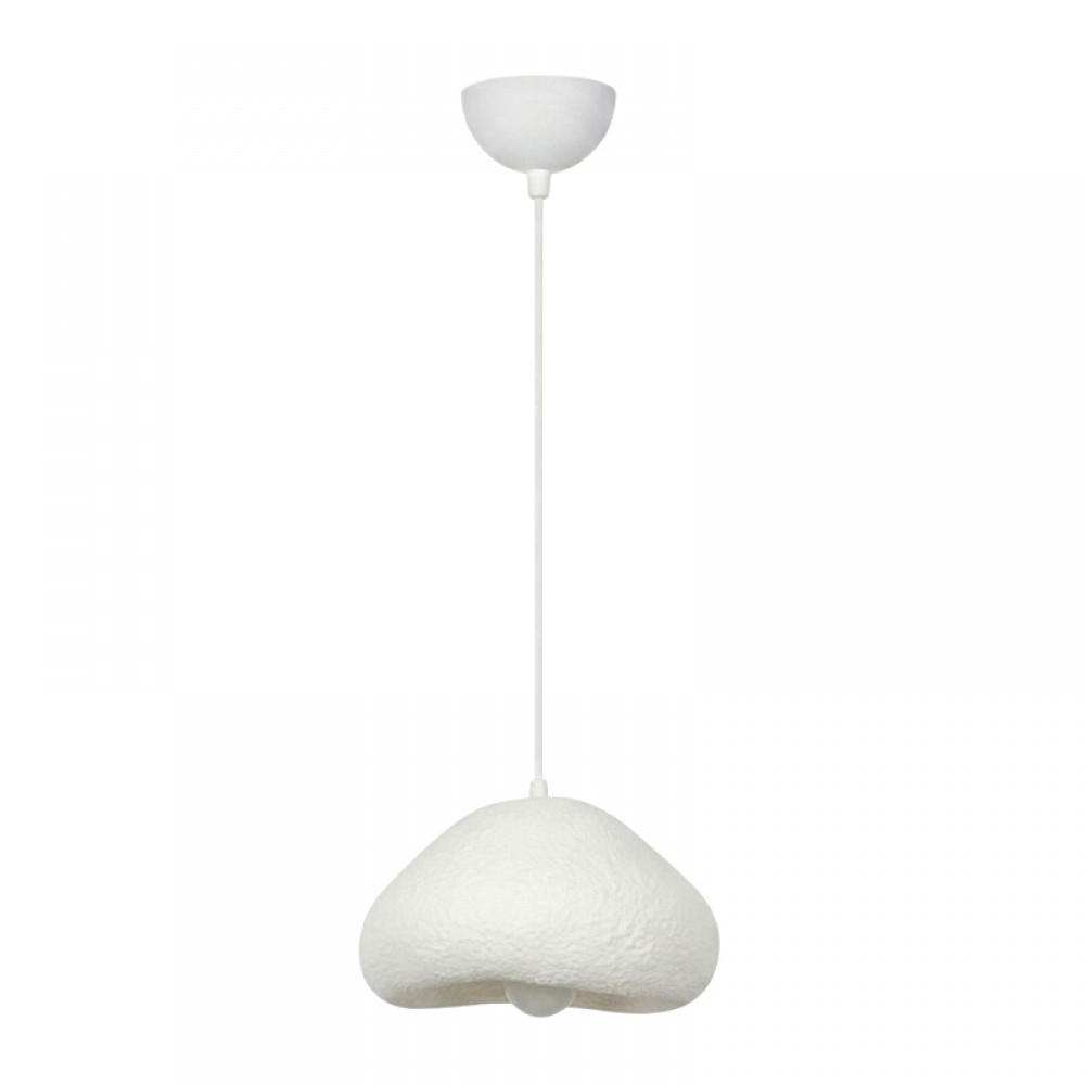 Φωτιστικό οροφής Lora Megapap E27 fiberglass μονόφωτο χρώμα λευκό 32x28x120εκ.