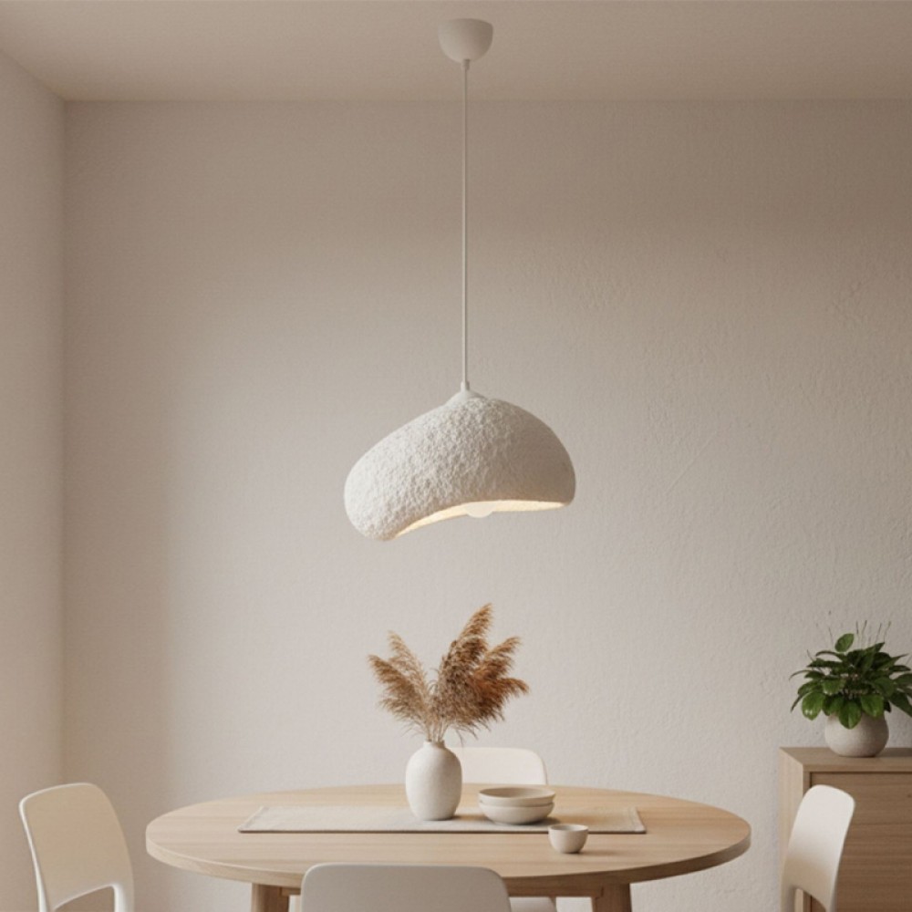 Φωτιστικό οροφής Loval Megapap E27 fiberglass μονόφωτο χρώμα λευκό 32x27x120εκ.