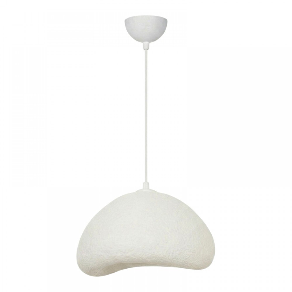 Φωτιστικό οροφής Luna Megapap E27 fiberglass μονόφωτο χρώμα λευκό 30x21x120εκ.