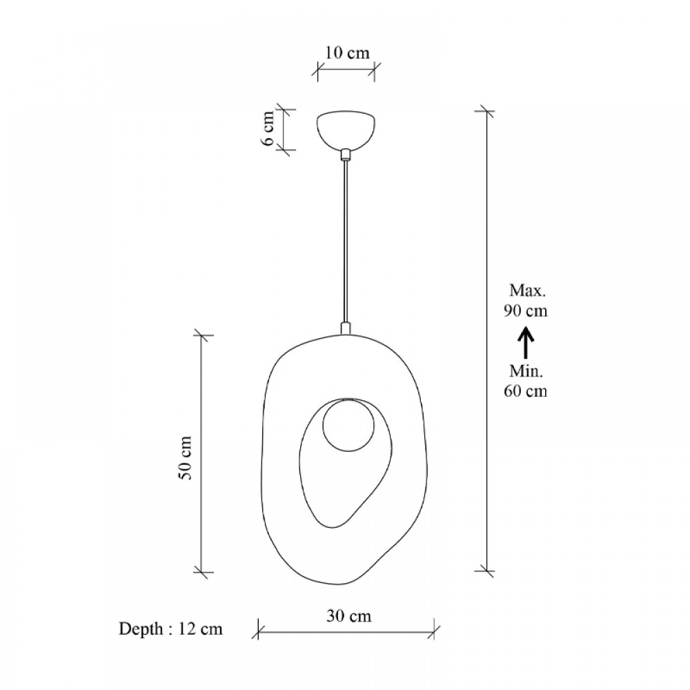 Φωτιστικό οροφής Zoga Megapap G9 fiberglass μονόφωτο χρώμα λευκό 30x12x90εκ.