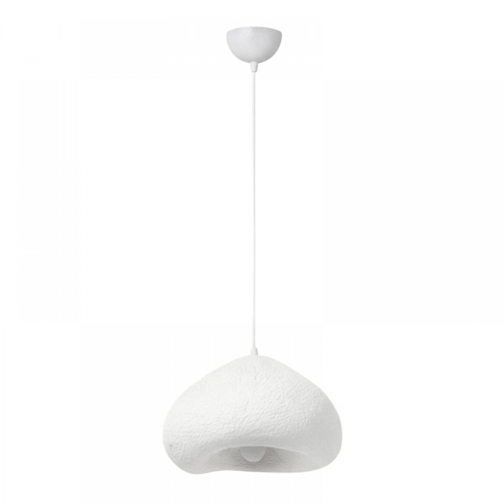 Φωτιστικό οροφής Nua Megapap E27 fiberglass μονόφωτο χρώμα λευκό 40x38x120εκ.