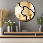 Διακοσμητικό τοίχου Ayna Μegapap με plexiglass Ø48x48εκ.