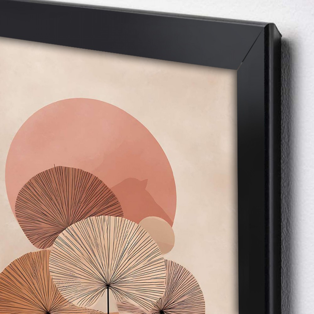 Πίνακας "Pink Leaves" Megapap ψηφιακής εκτύπωσης 50x70εκ.