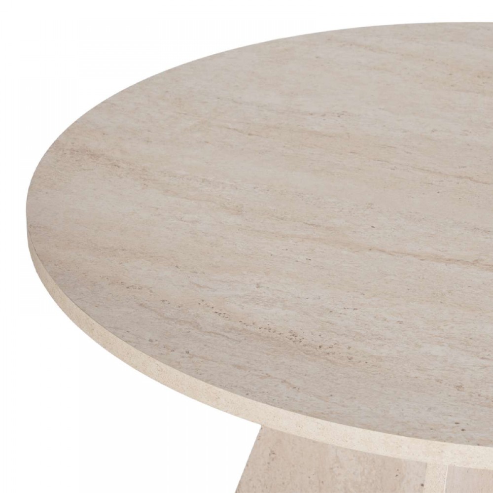 Τραπέζι Virela Megapap χρώμα travertine Ø120x75εκ.