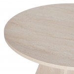 Τραπέζι Virela Megapap χρώμα travertine Ø120x75εκ.