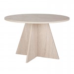 Τραπέζι Virela Megapap χρώμα travertine Ø120x75εκ.