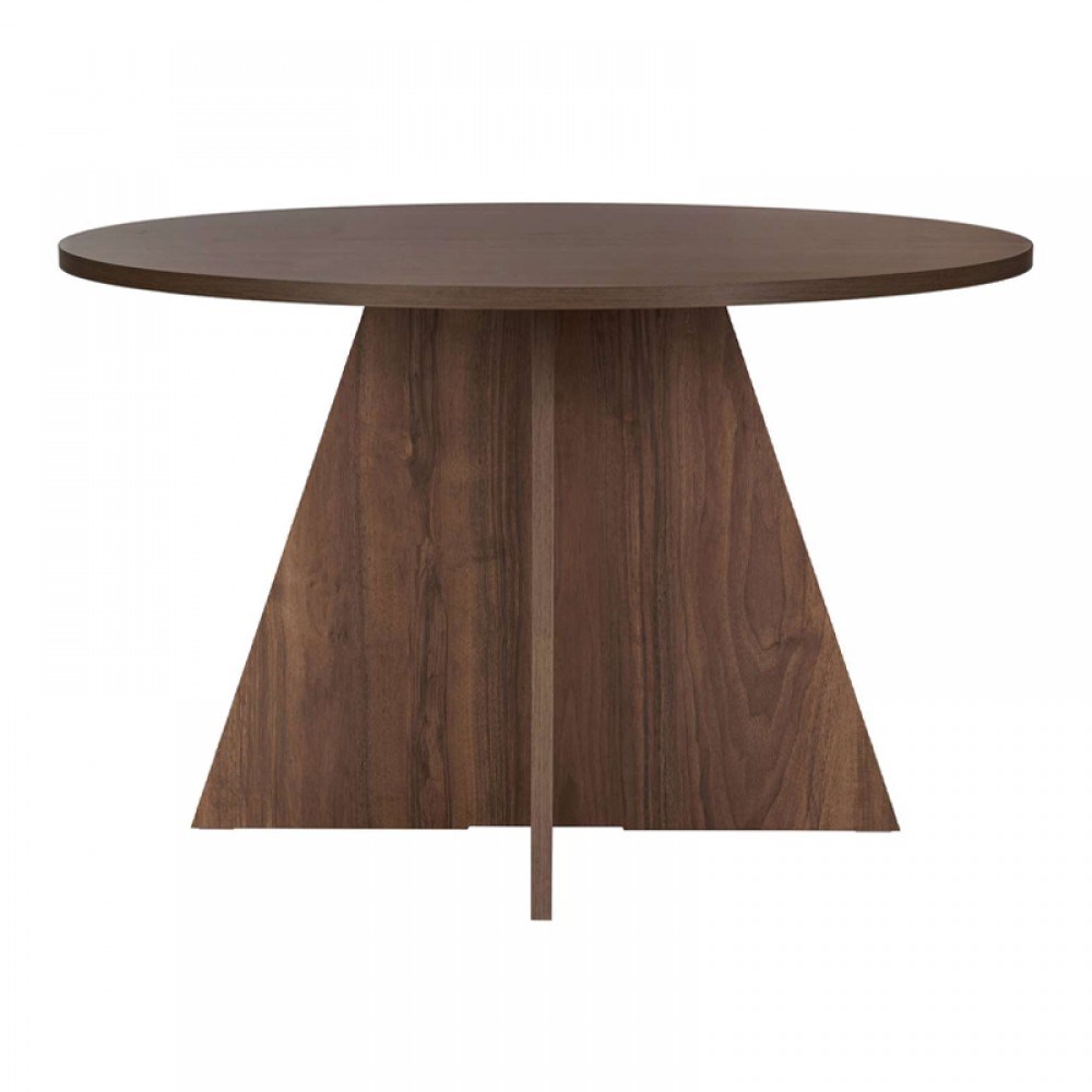 Τραπέζι Virela Megapap χρώμα καρυδί Ø120x75εκ.