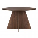 Τραπέζι Virela Megapap χρώμα καρυδί Ø120x75εκ.