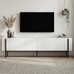 Έπιπλο τηλεόρασης Nexus Megapap χρώμα λευκό 180x30x45,5εκ.