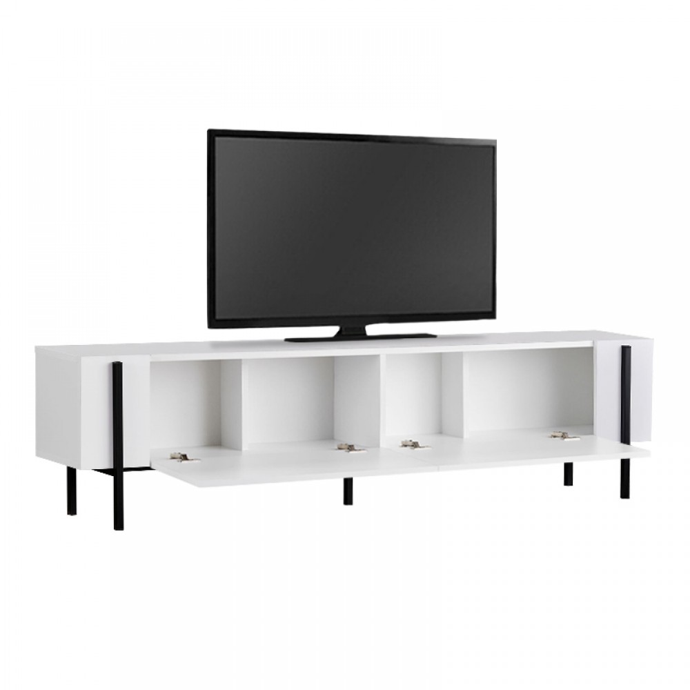 Έπιπλο τηλεόρασης Nexus Megapap χρώμα λευκό 180x30x45,5εκ.