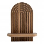 Ραφιέρα τοίχου Artwill Megapap Mdf χρώμα wenge 26x13x35εκ.