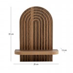 Ραφιέρα τοίχου Artwill Megapap Mdf χρώμα wenge 26x13x35εκ.