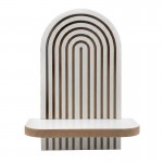 Ραφιέρα τοίχου Artwill Megapap Mdf χρώμα λευκό - oak 26x13x35εκ.