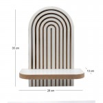 Ραφιέρα τοίχου Artwill Megapap Mdf χρώμα λευκό - oak 26x13x35εκ.