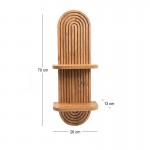 Ραφιέρα τοίχου Artwill Megapap Mdf χρώμα oak 26x13x70εκ.