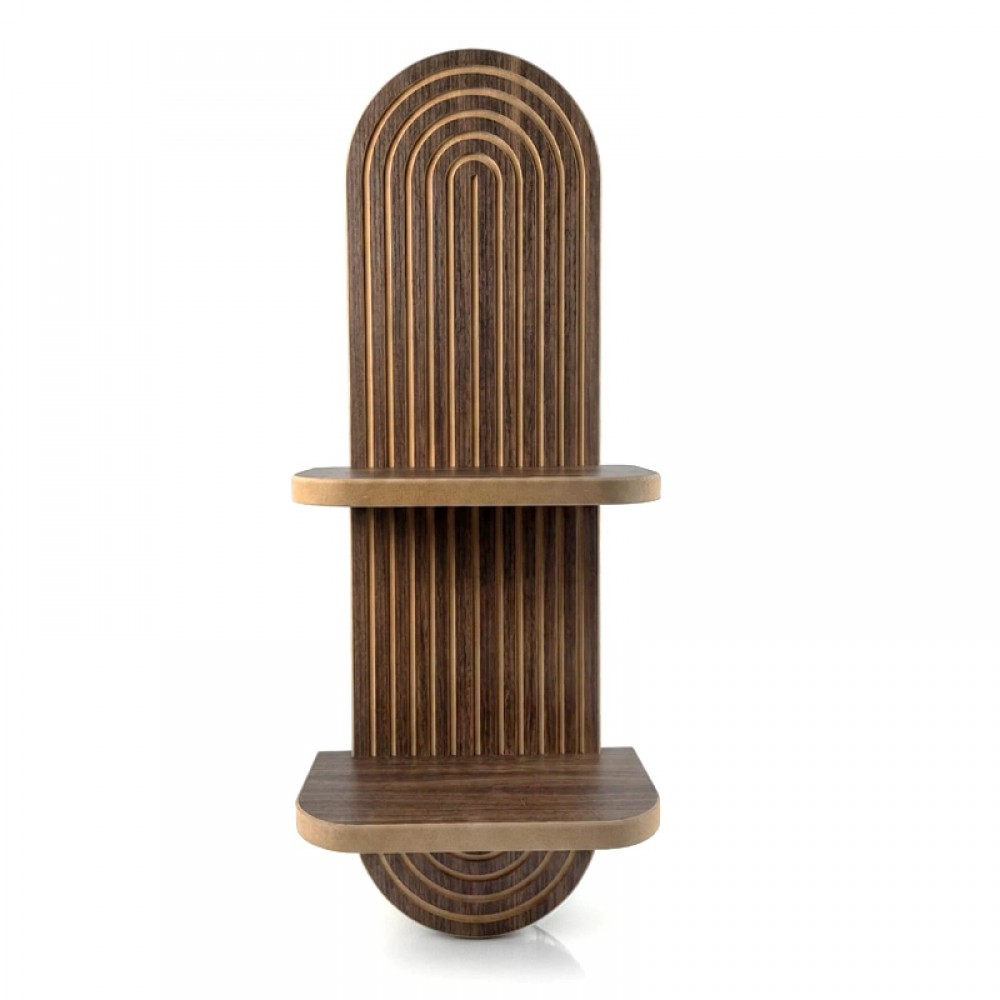 Ραφιέρα τοίχου Artwill Megapap Mdf χρώμα wenge 26x13x70εκ.