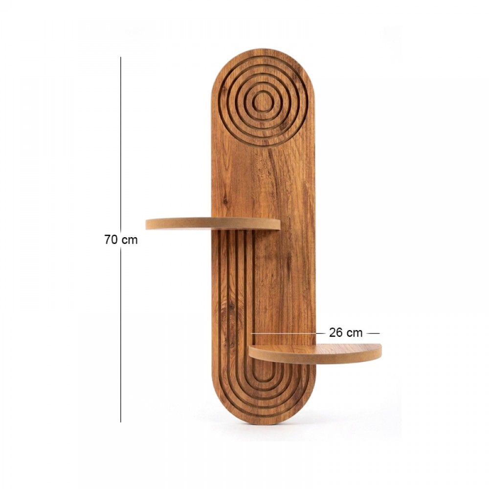 Ραφιέρα τοίχου Artwill Megapap Mdf χρώμα oak 46x13x70εκ.