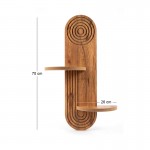 Ραφιέρα τοίχου Artwill Megapap Mdf χρώμα oak 46x13x70εκ.