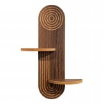 Ραφιέρα τοίχου Artwill Megapap Mdf χρώμα wenge 46x13x70εκ.
