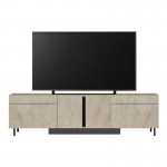 Έπιπλο τηλεόρασης Arlen Megapap με Led Rgb χρώμα travertine 180x32x50εκ.