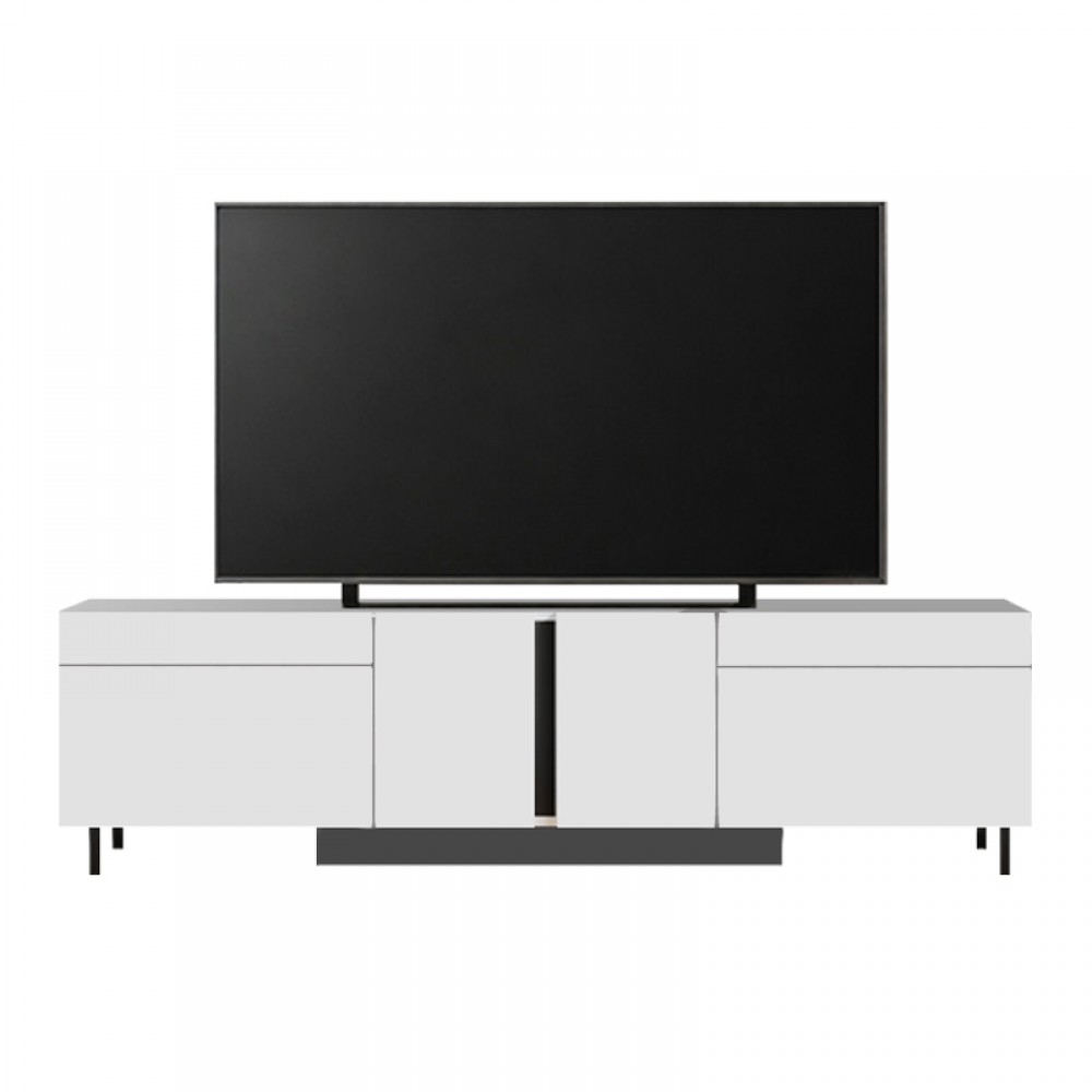 Έπιπλο τηλεόρασης Arlen Megapap με Led Rgb χρώμα λευκό 180x32x50εκ.