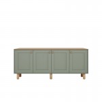 Μπουφές Bohemian Megapap χρώμα πράσινο - φυσικό οξιάς 180x40x75εκ.
