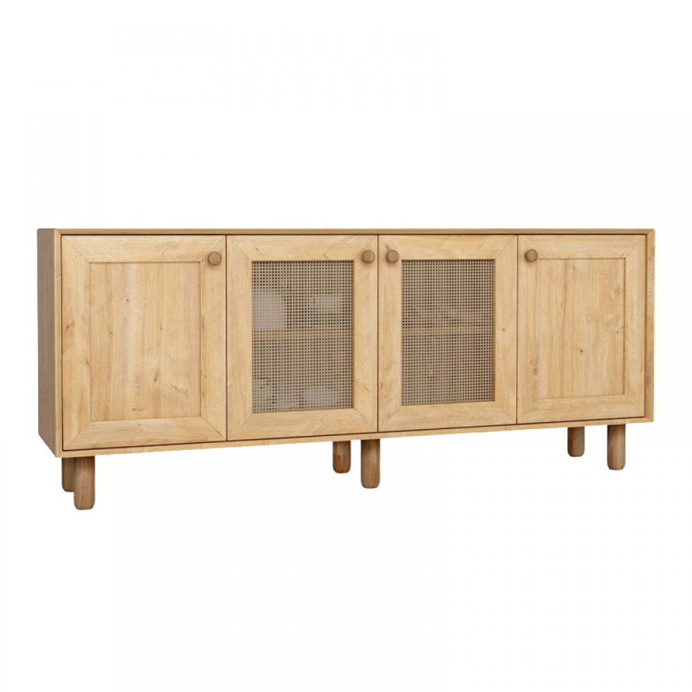 Μπουφές Bohemian Megapap χρώμα φυσικό οξιάς 180x40x75εκ.