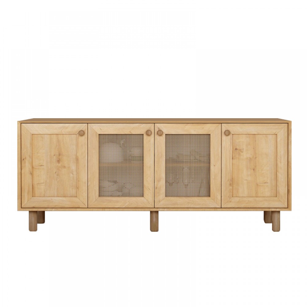 Μπουφές Bohemian Megapap χρώμα φυσικό οξιάς 180x40x75εκ.