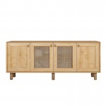 Μπουφές Bohemian Megapap χρώμα φυσικό οξιάς 180x40x75εκ.
