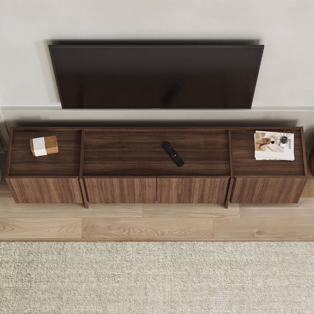 Έπιπλο τηλεόρασης Dorma Megapap χρώμα καρυδί 180x35x46,2εκ.