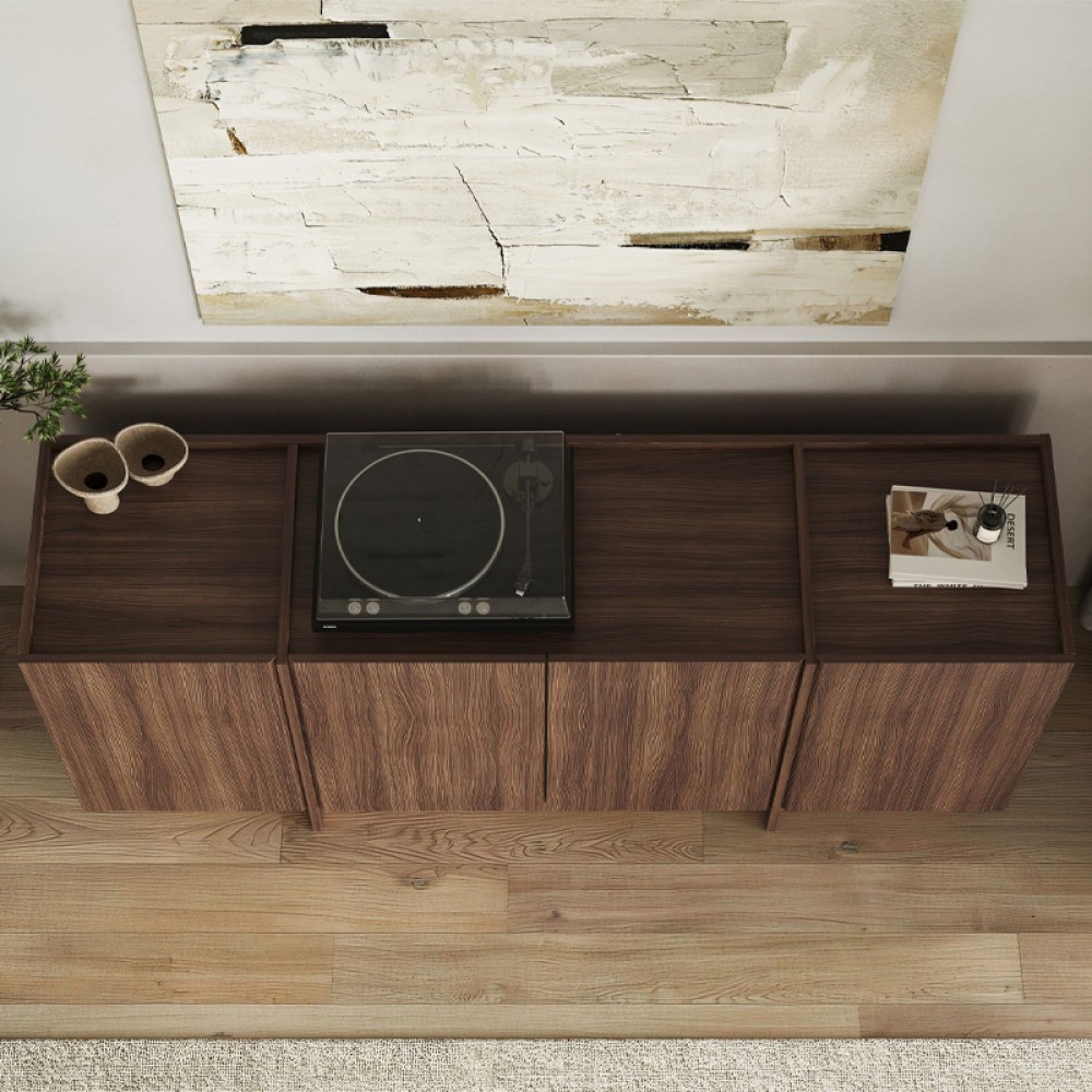 Μπουφές Dorma Megapap χρώμα καρυδί 180x45x80,2εκ.