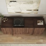 Μπουφές Dorma Megapap χρώμα καρυδί 180x45x80,2εκ.
