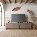 Έπιπλο τηλεόρασης Aurelia Megapap χρώμα μόκα 180x32x45εκ.