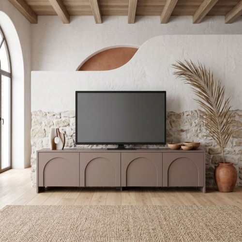 Έπιπλο τηλεόρασης Aurelia Megapap χρώμα μόκα 180x32x45εκ.