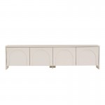 Έπιπλο τηλεόρασης Aurelia Megapap χρώμα κρεμ 180x32x45εκ.