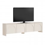 Έπιπλο τηλεόρασης Aurelia Megapap χρώμα κρεμ 180x32x45εκ.