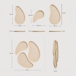 Διακοσμητικό τοίχου Filo Megapap σετ 3 τμχ ξύλινο - Mdf χρώμα φυσικό