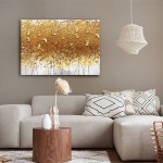 Πίνακας σε καμβά "Golden Birds" Megapap ψηφιακής εκτύπωσης 100x70x3εκ.