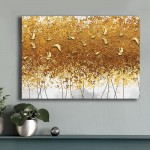 Πίνακας σε καμβά "Golden Birds" Megapap ψηφιακής εκτύπωσης 100x70x3εκ.