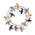 Διακοσμητικό τοίχου Spiral Flock Megapap μεταλλικό χρώμα μαύρο - bronze - ασημί 87x87εκ.