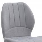 Καρέκλα τραπεζαρίας Valena Megapap elephant grey ύφασμα - μεταλλικό μαύρο πόδι 48x58x87εκ.