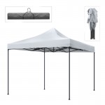 Κιόσκι - Gazebo Bari Megapap πτυσσόμενο μεταλλικός σκελετός - αδιάβροχο ύφασμα χρώμα λευκό 3x3x3,10m.