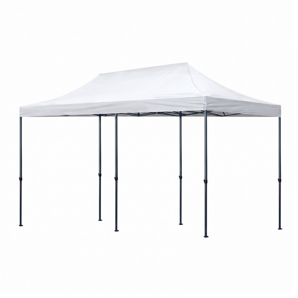 Κιόσκι - Gazebo Bari Megapap πτυσσόμενο μεταλλικός σκελετός - αδιάβροχο ύφασμα χρώμα λευκό 3x6x3,27m.