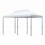 Κιόσκι - Gazebo Bari Megapap πτυσσόμενο μεταλλικός σκελετός - αδιάβροχο ύφασμα χρώμα λευκό 3x6x3,27m.