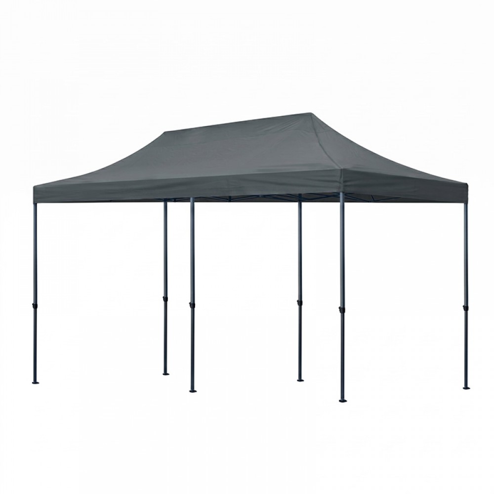 Κιόσκι - Gazebo Bari Megapap πτυσσόμενο μεταλλικός σκελετός - αδιάβροχο ύφασμα χρώμα γκρι 3x6x3,27m.