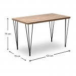 Σετ τραπεζαρία 5τμχ Roger - Chiara Megapap Mdf - ύφασμα χρώμα ακακίας - πράσινο 120x70x75εκ.